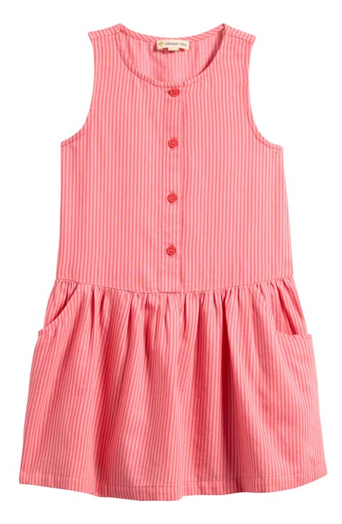 Kids' Stripe Sleeveless Cotton Drop Waist Dress (Toddler, Little Kid & Big Kid)