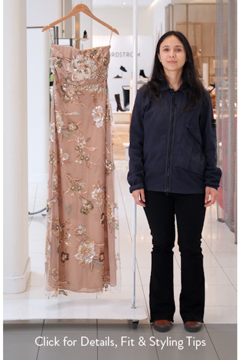 Pippa Floral Embellished Mesh Gown video