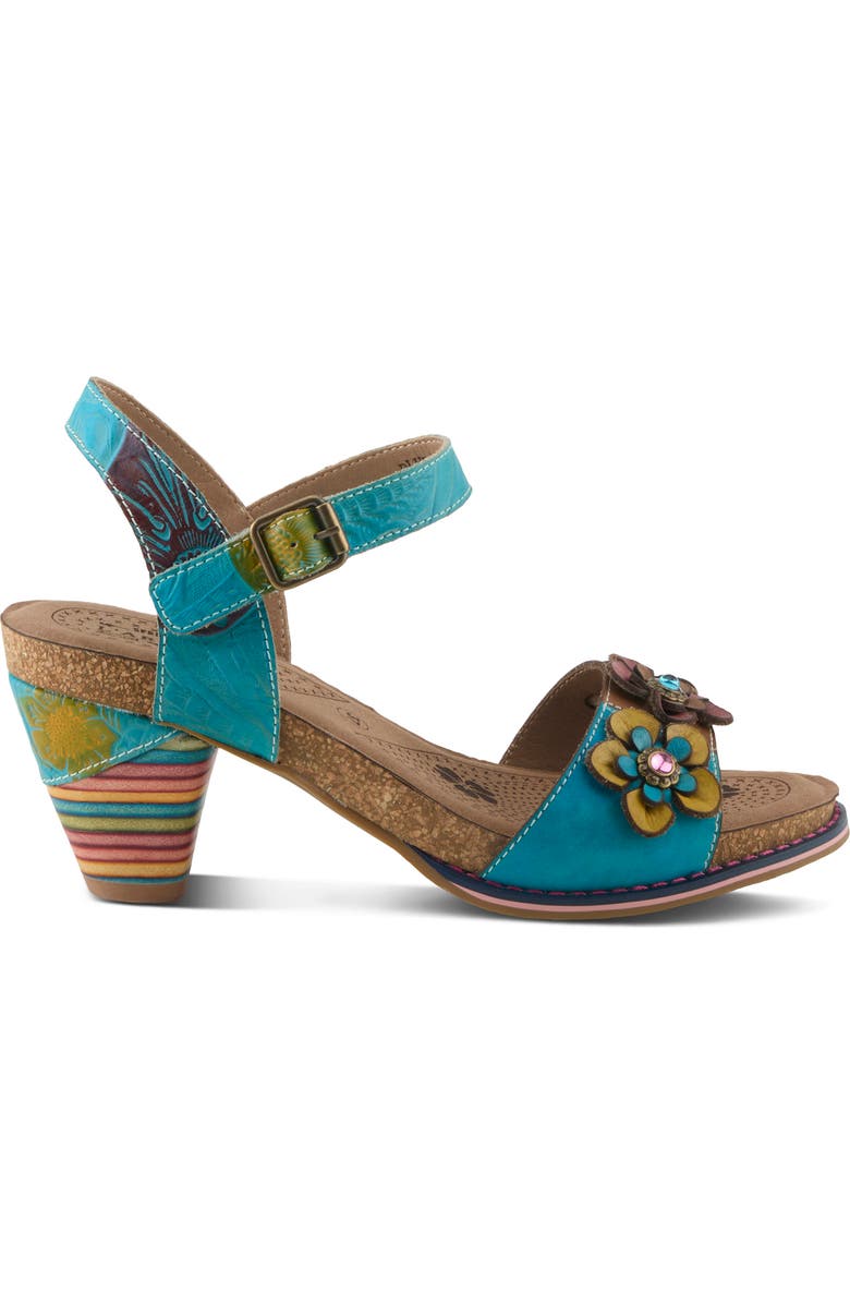 L'Artiste by Spring Step Bluesky Sandal, Alternate, color, Turquoise Multi
