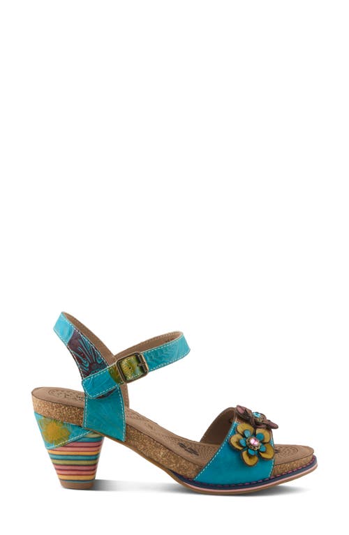L'artiste By Spring Step Bluesky Sandal In Turquoise Multi