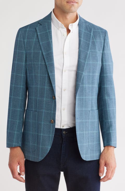 Hopsack Wool & Linen Sport Coat (Regular, Short & Long)