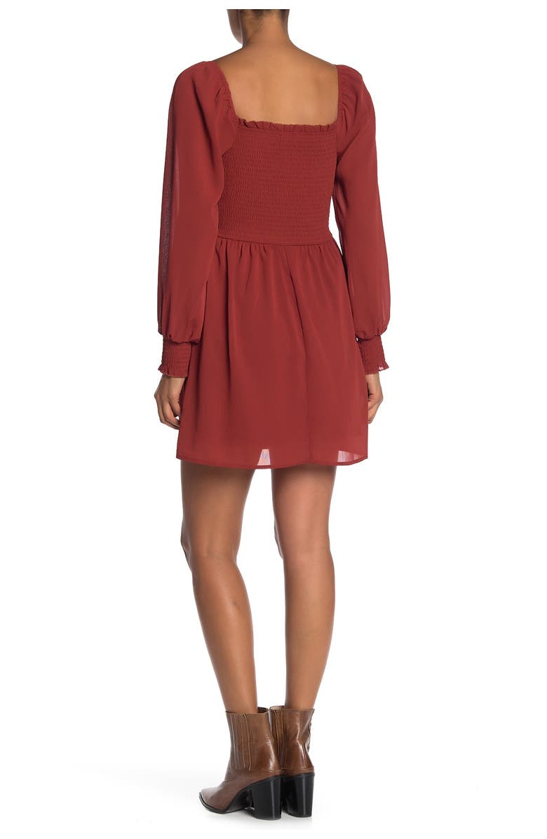 KENEDIK Smocked Square Neck Dress, Alternate, color,