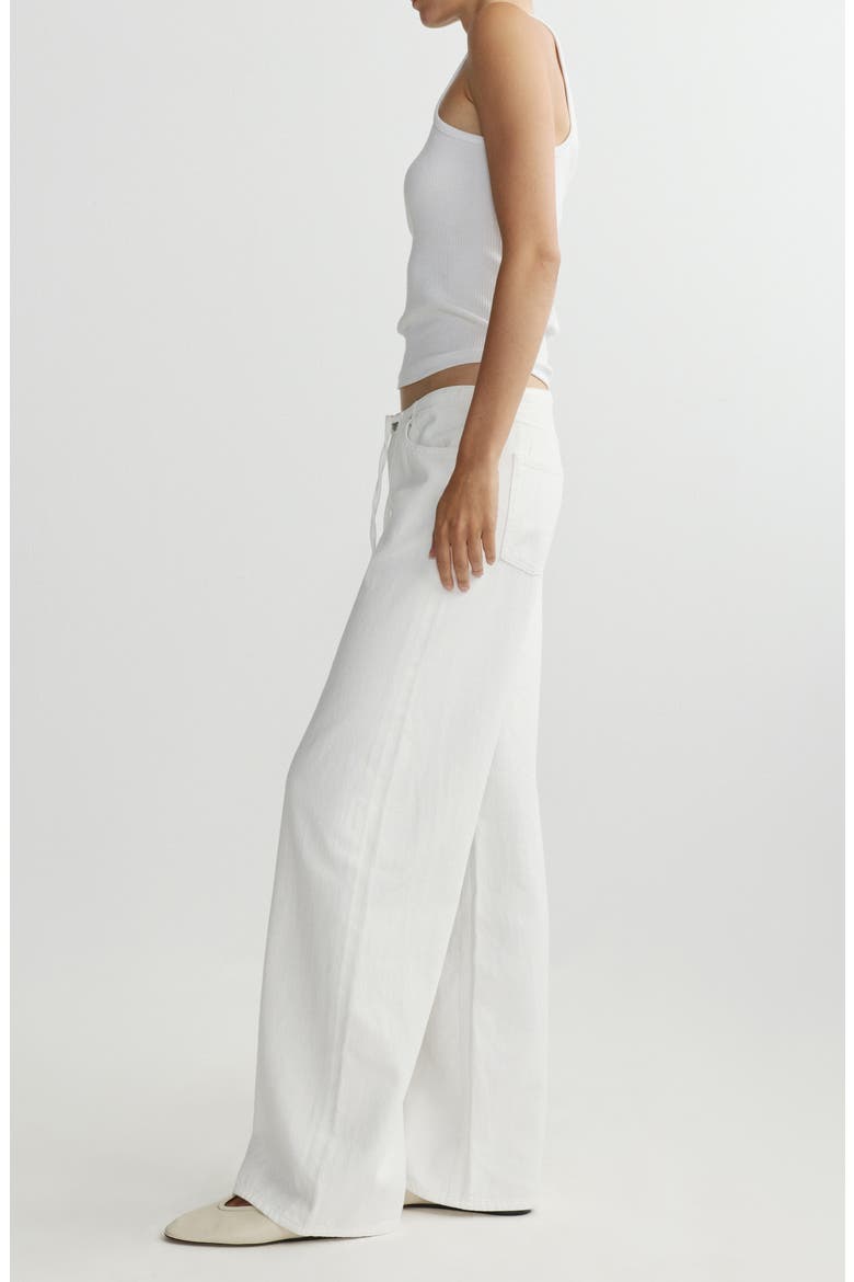 Sienna Aura Drawstring Low Rise Relaxed Wide Leg Jeans, Alternate, color, WHITE AURA