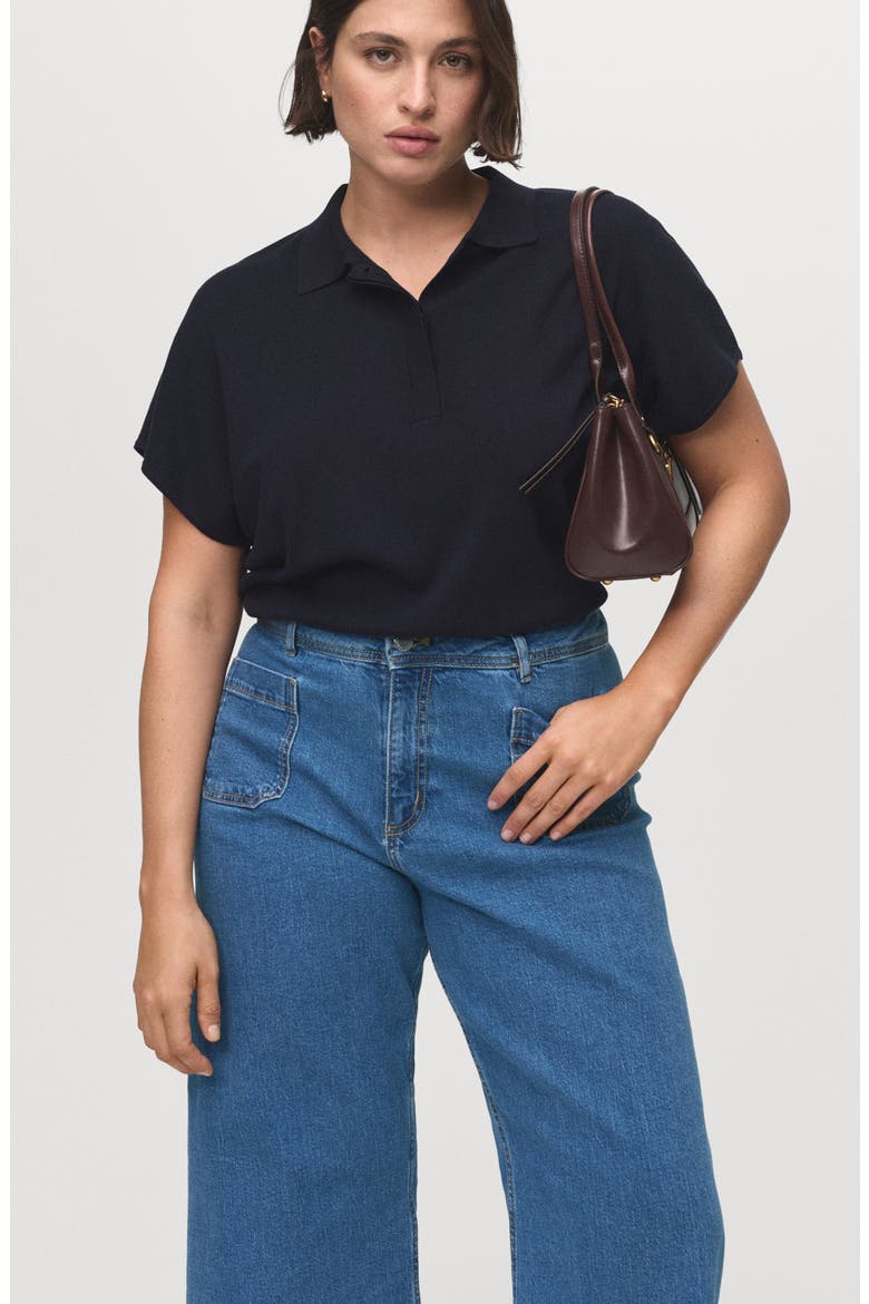 Jessie Patch Pocket Wide Leg Jeans, Alternate, color, MEDIUM BLUE