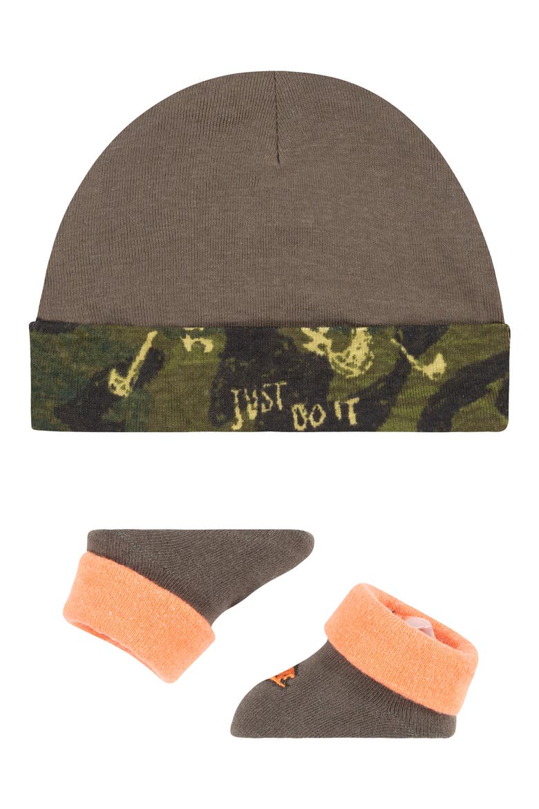 Beanie & Booties Set, Alternate, color, CARGO KHAKI