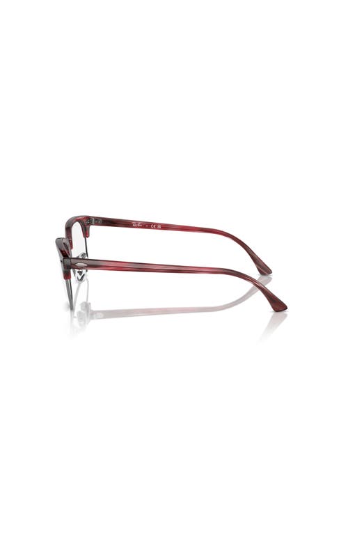 Ray Ban Ray-ban 51mm Square Optical Glasses In Red
