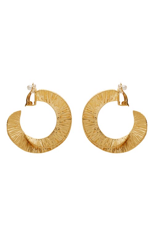Cult Gaia Ren Large Clip-On Earrings in Brushed Brass at Nordstrom
