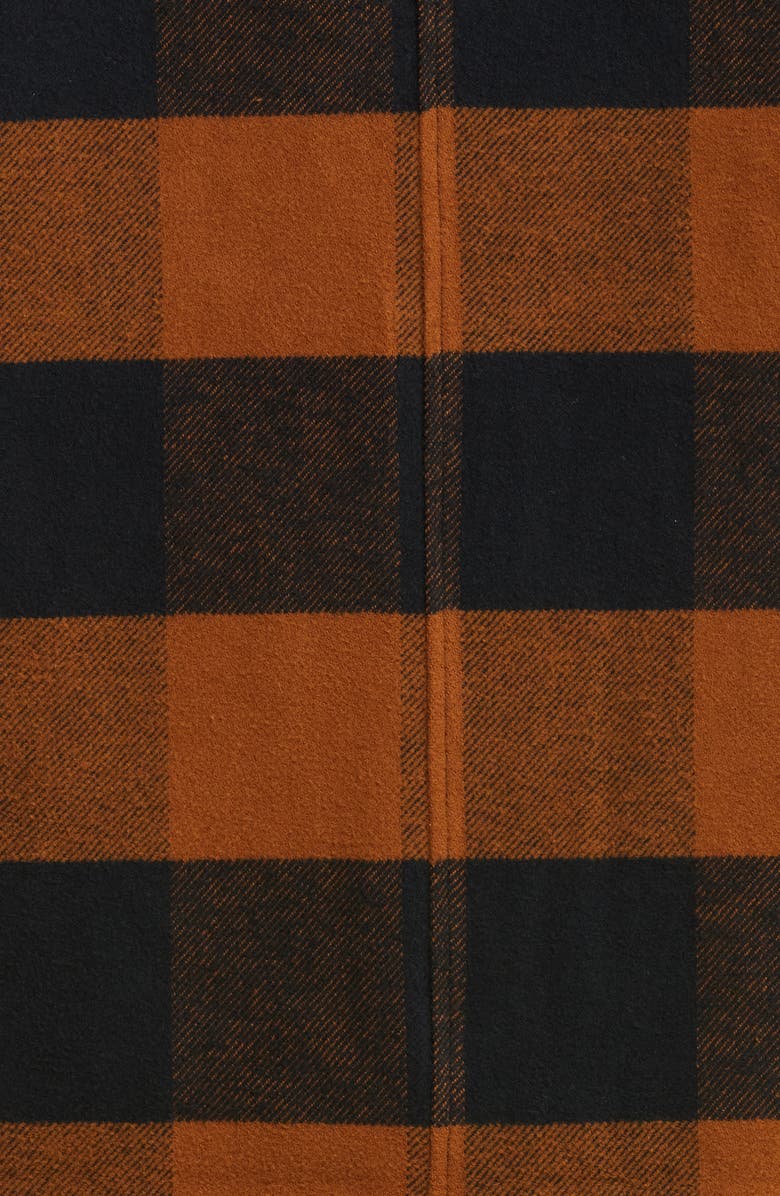 Brixton Bowery Plaid Cotton Flannel Longline Shirt Jacket, Alternate, color,