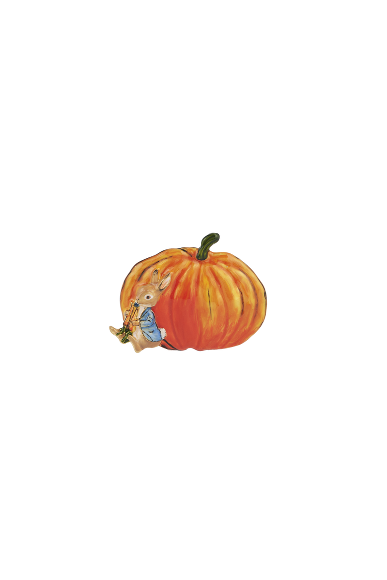 x Peter Rabbit Pumpkin Brooch, Main, color, Gold