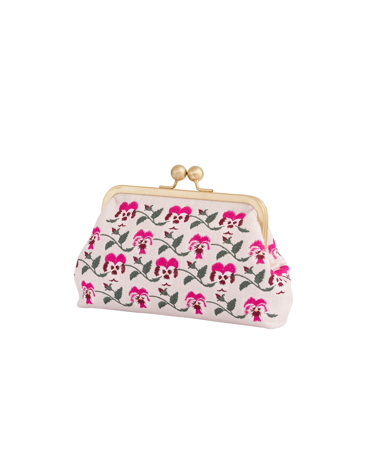 Fable England Pansy Victoriana Clutch Pink, Alternate, color, Pink