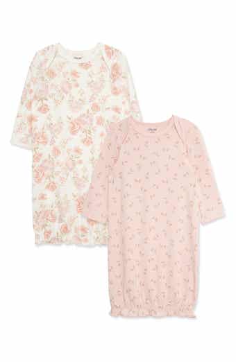 2-Pack Floral Print Stretch Viscose & Organic Cotton Gowns