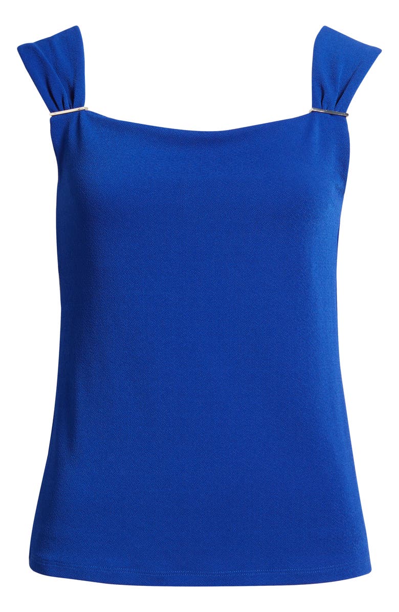 Anne Klein Metal Accent Textured Crepe Top, Alternate, color, 