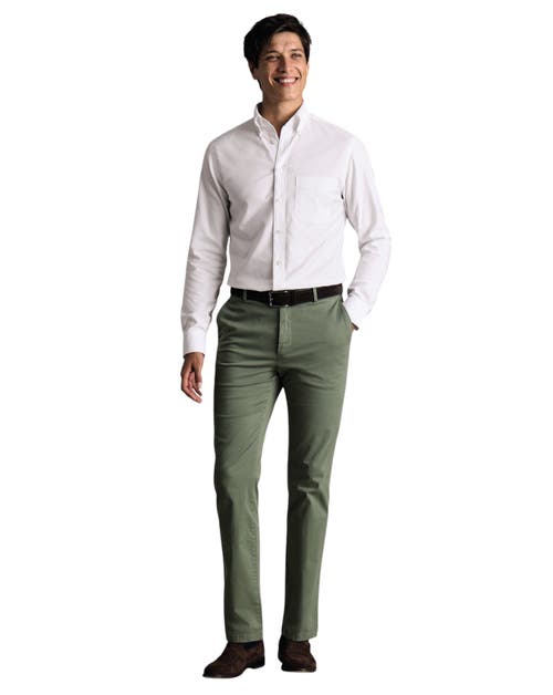 Charles Tyrwhitt Slim Fit Lightweight Chinos In Green