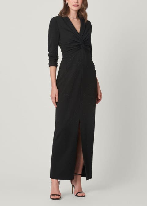 Midnight Asher Crystal Crepe Dress