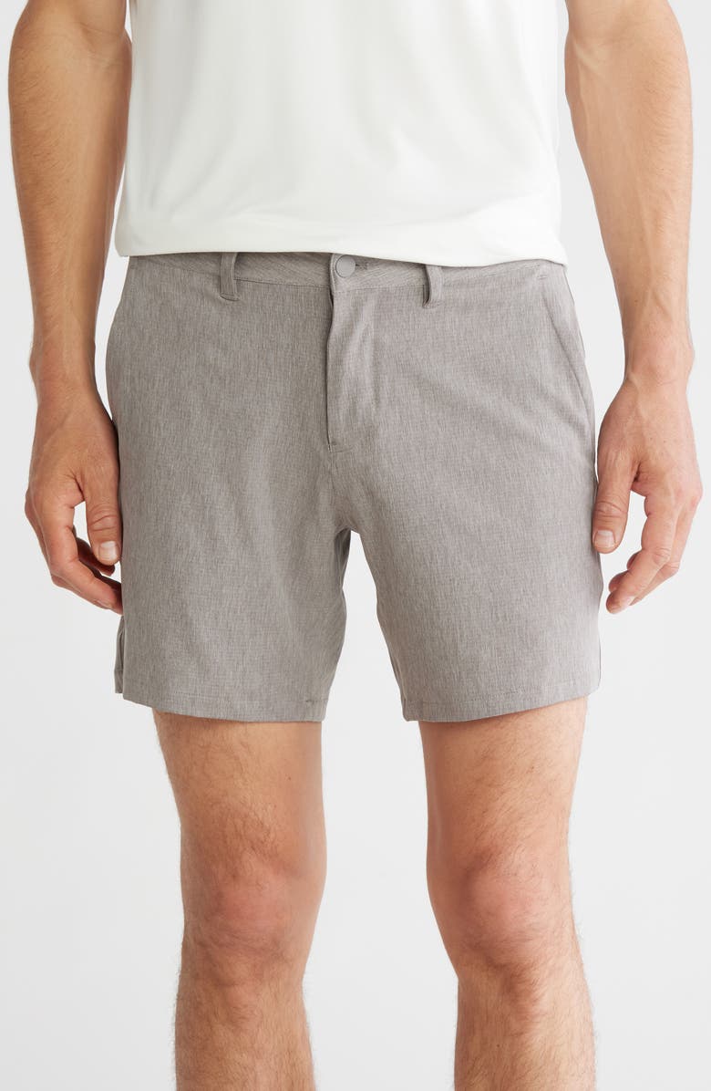 Z by Zella Interbay 7-Inch Shorts, Main, color, Grey Light Heather