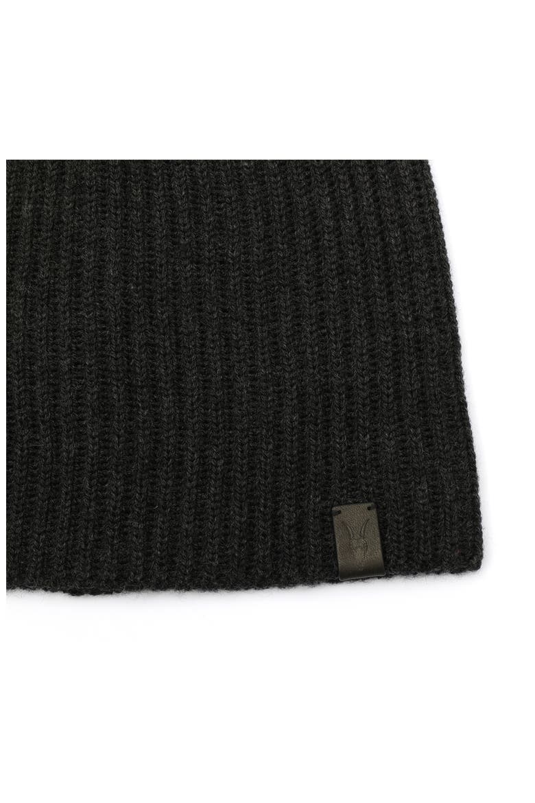 Merino Wool Ribbed Beanie, Alternate, color, CINDEER BLACK MARL