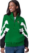 STARTER Women's Starter Kelly Green Boston Celtics Renegade Oxford Half-Zip Jacket