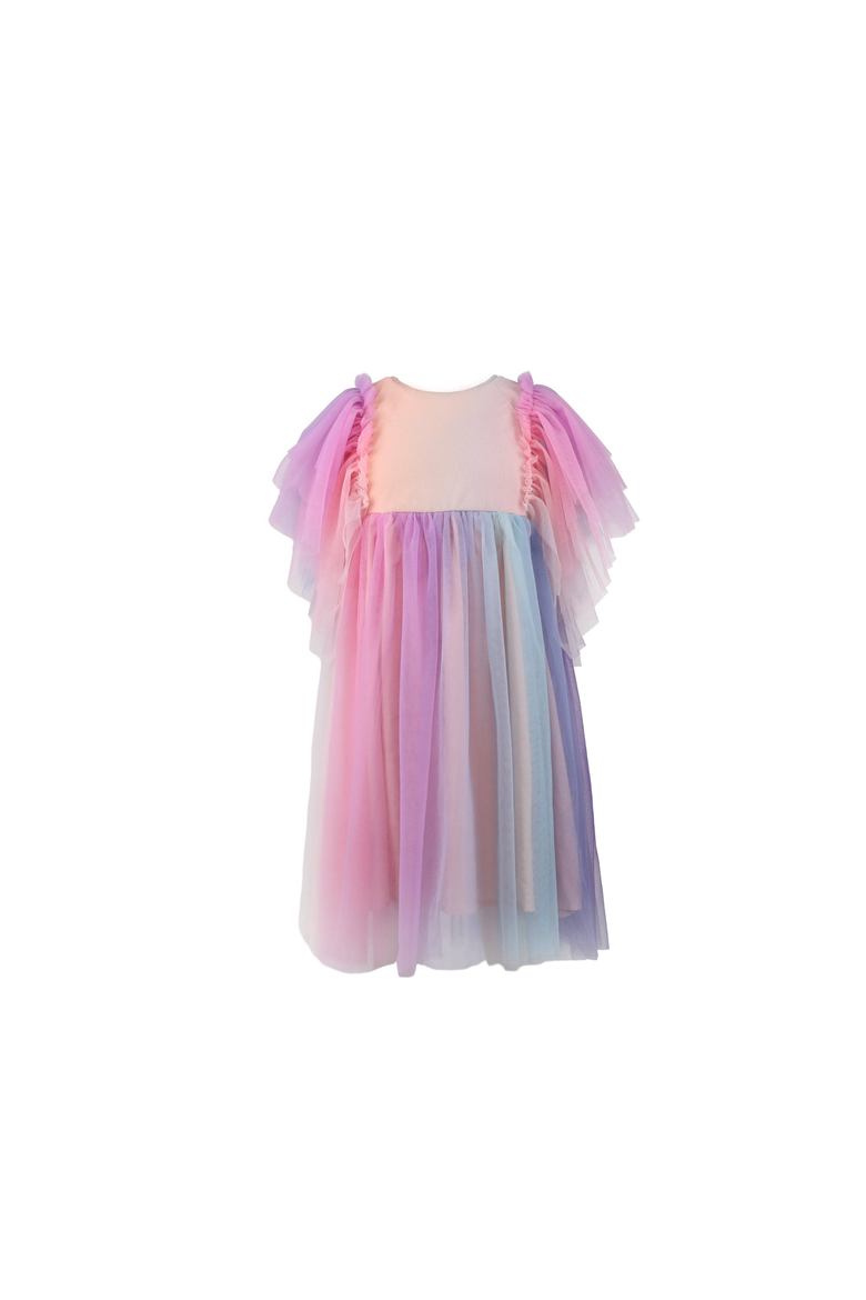 Cotton Candy Dream Tulle Dress, Main, color, Multicolor
