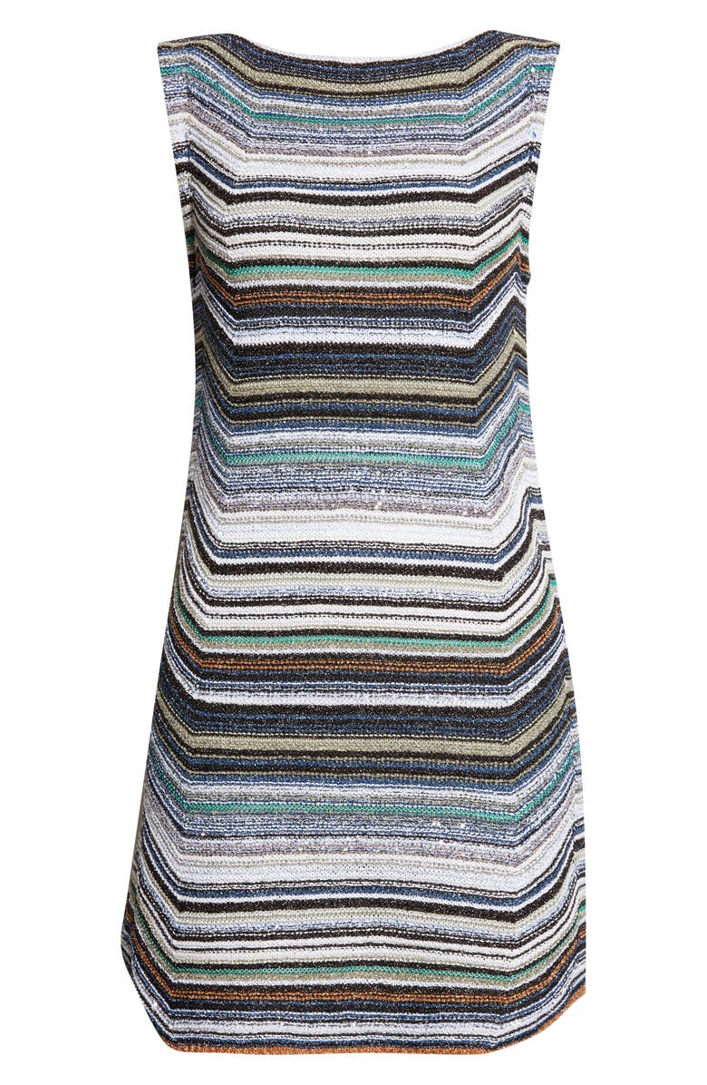 Missoni Metallic Chevron Stripe Sweater Dress, Main, color, Multicolor Cold Tones