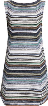 Missoni Metallic Chevron Stripe Sweater Dress