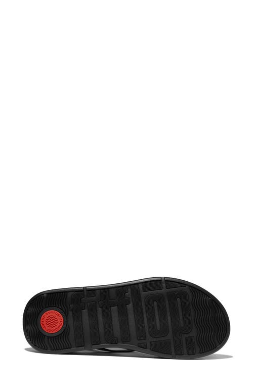 Fitflop F-mode Slingback Platform Wedge Slide Sandal In All Black