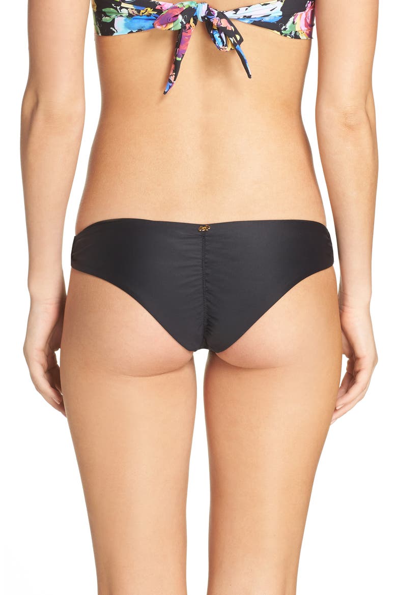 Ruched Bikini Bottoms, Alternate, color, MIDNIGHT