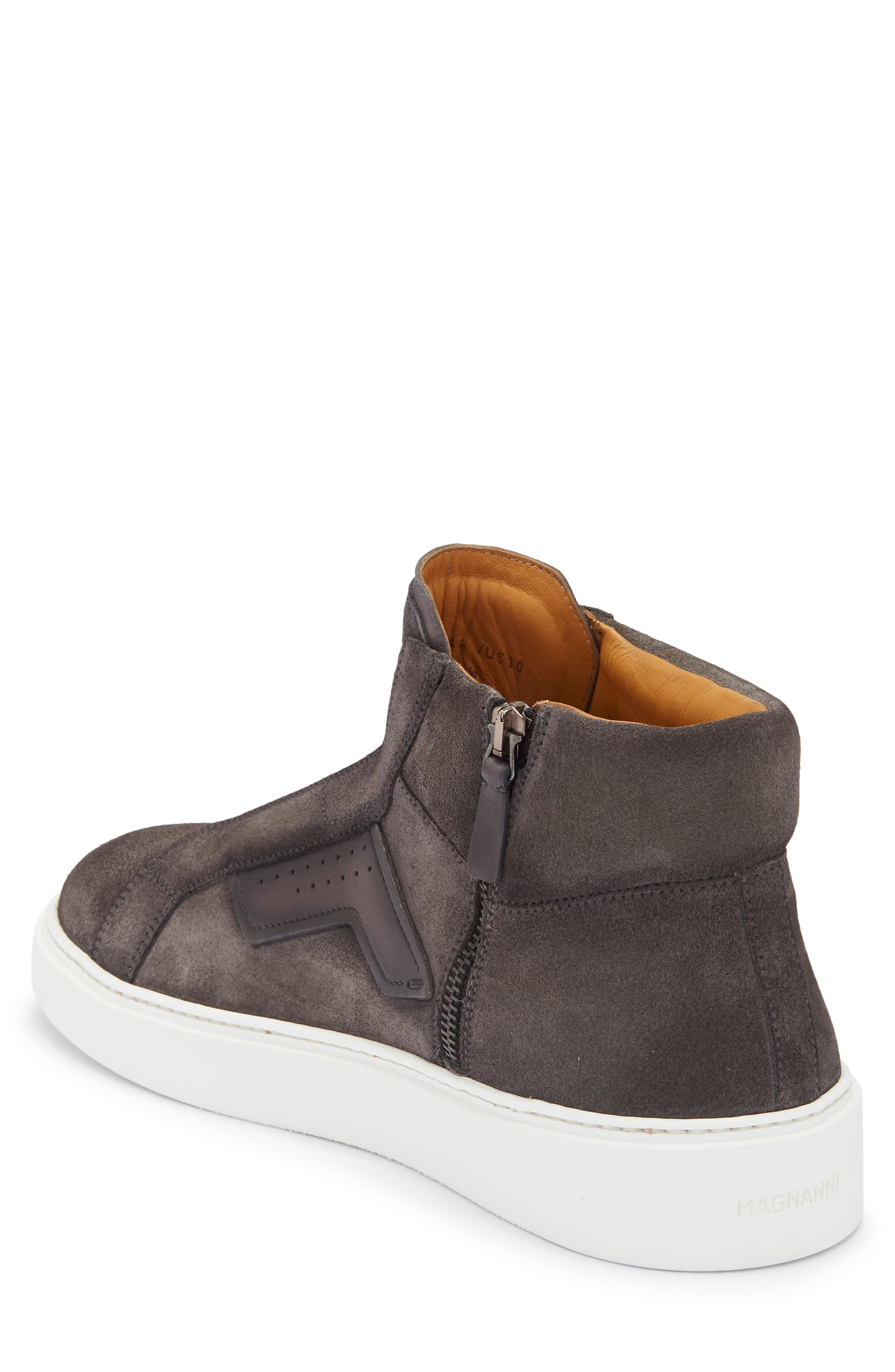 Magnanni Phoenix Mid Top Slip-On Sneaker, Alternate, color, Grey