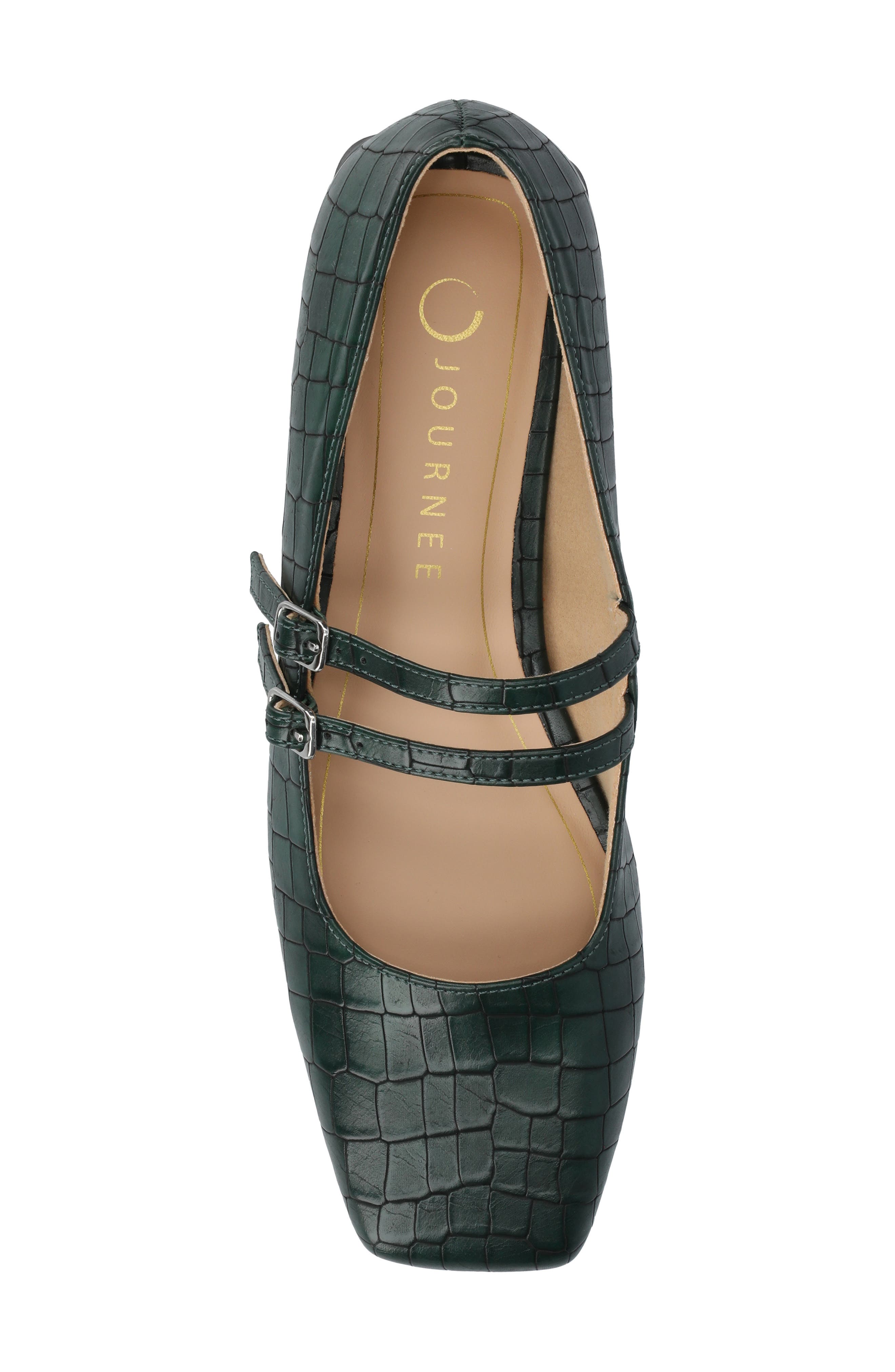 Gredah Mary Jane Pump - Wide Width Available, Alternate, color, GREEN CROCODILE