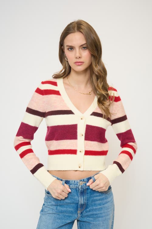 Central Park West Parker Striped Sweater In Multi
