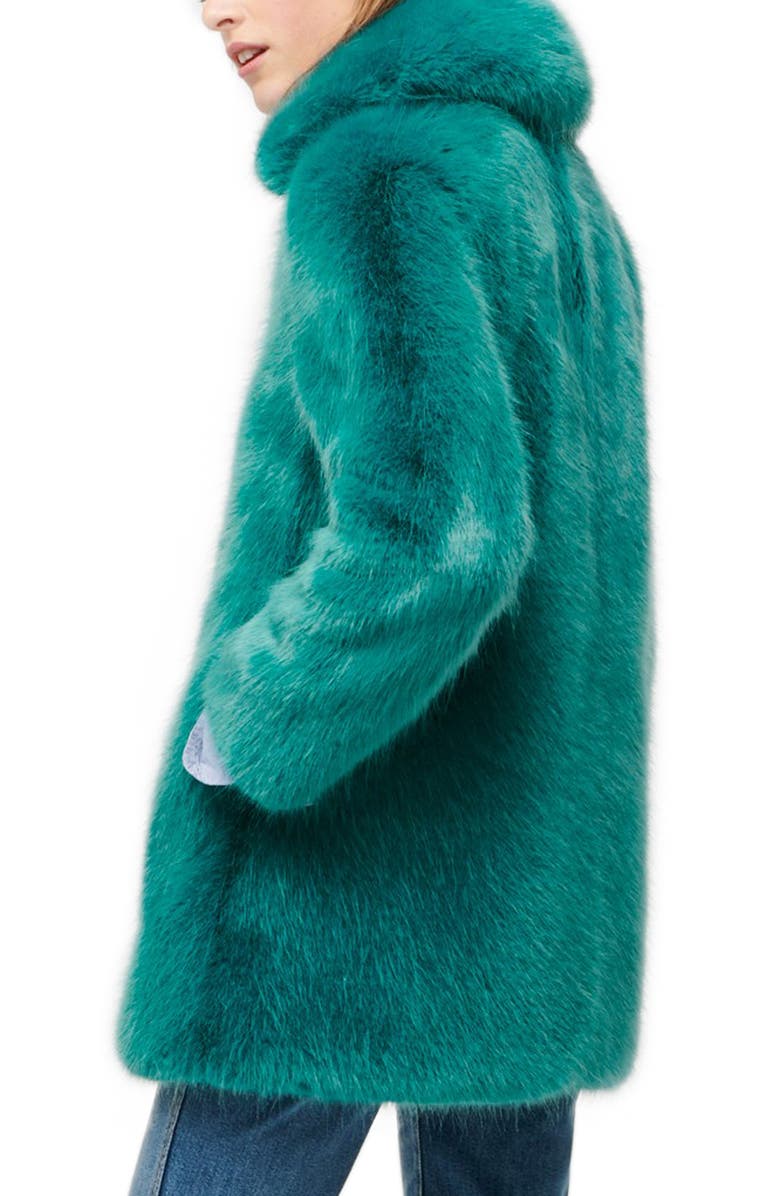J.Crew Collection Faux Fur Coat, Alternate, color,