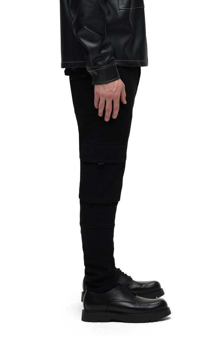 Skinny Cargo Jeans, Alternate, color, RAVEN
