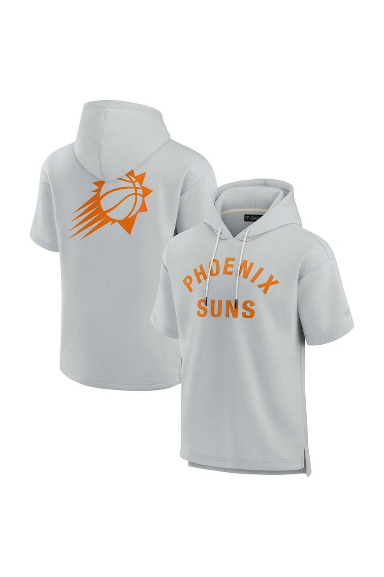 Unisex Fanatics Signature Gray Phoenix Suns Elements Super Soft Fleece Short Sleeve Pullover Hoodie, Main, color, Gray
