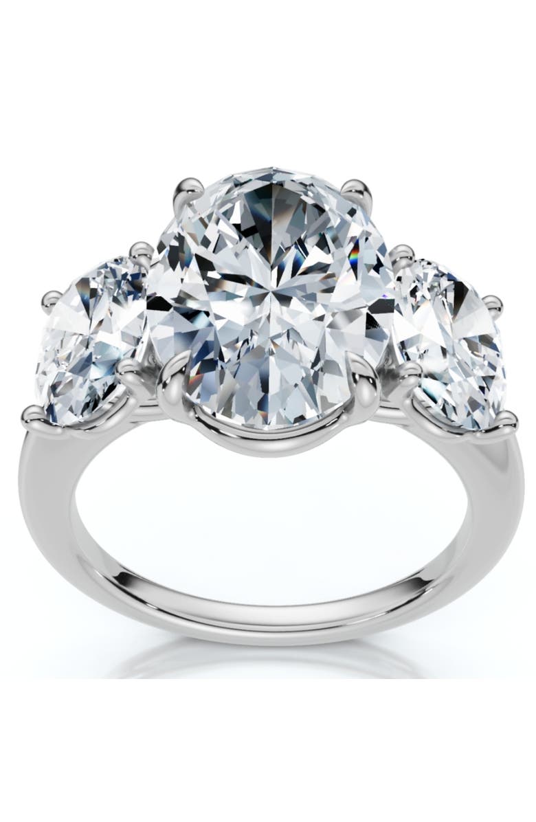 Bliss Diamond Certified 6Ct Three Stone Oval Diamond Anniversary Engagement Ring Lab Grown 14k, Alternate, color, 14K White Gold