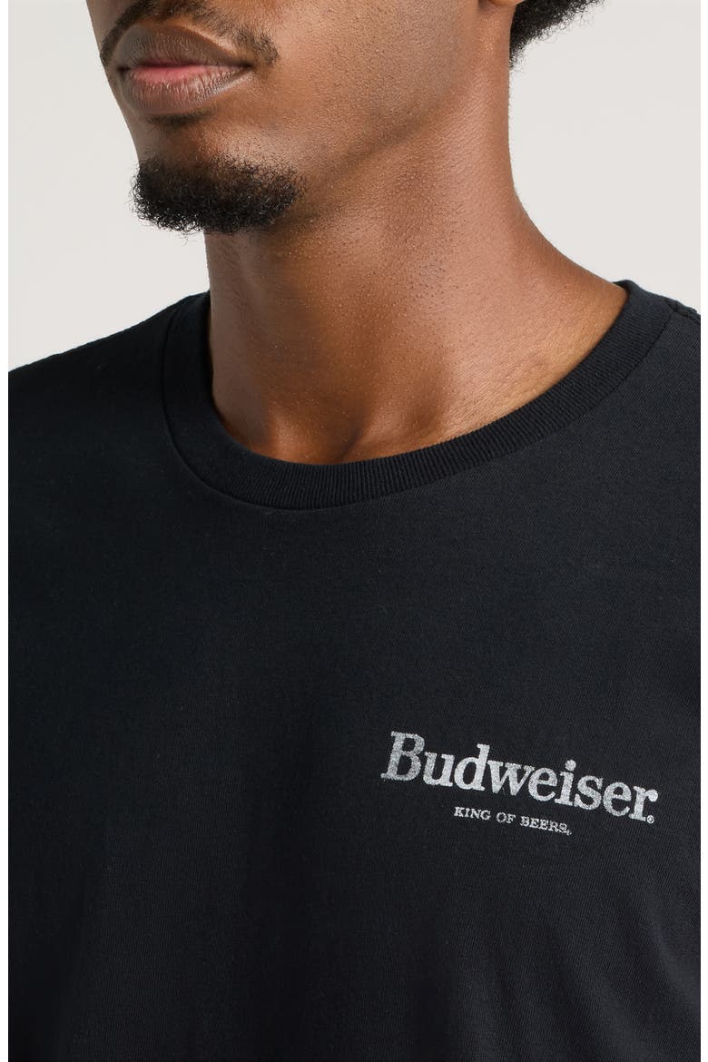 Budweiser® Bottle Cotton Graphic T-Shirt, Alternate, color, BLACK