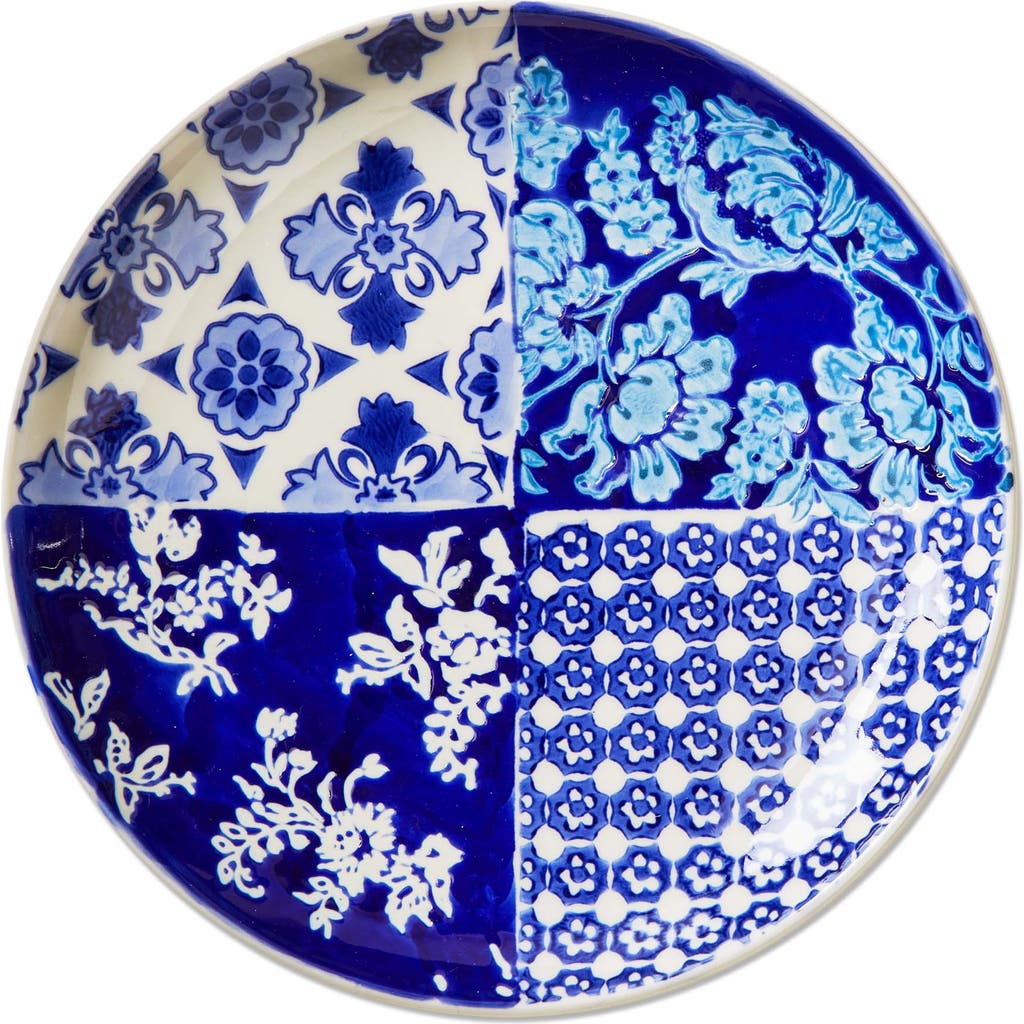 Tag Lisbon Blue Ceramic Appetizer Plates In Blue