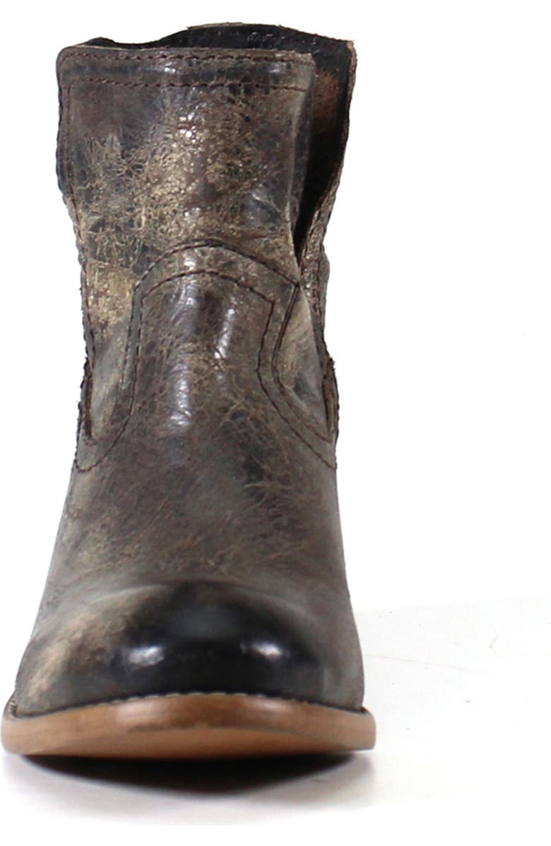 Diba True WALNUT GROVE Distressed Leather Pull-On Western Bootie, Alternate, color, Charcoal