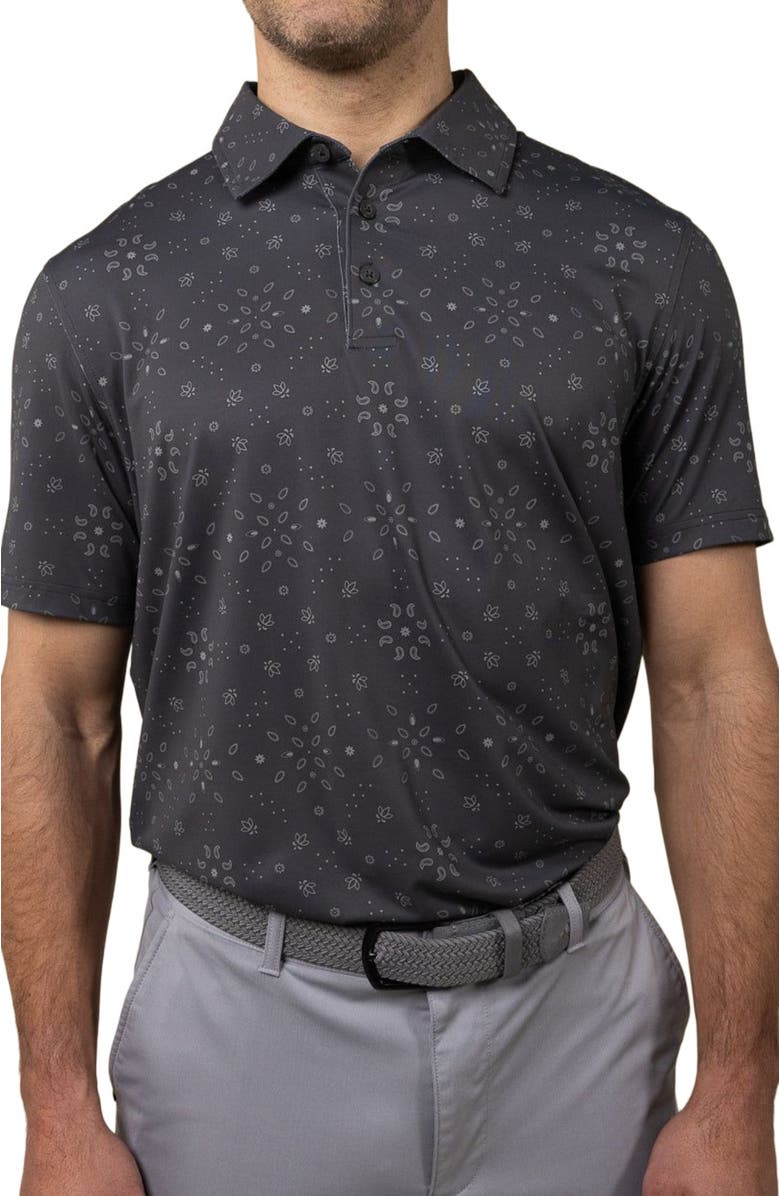 ASHWORTH GOLF Western Polo, Alternate, color, Asphalt