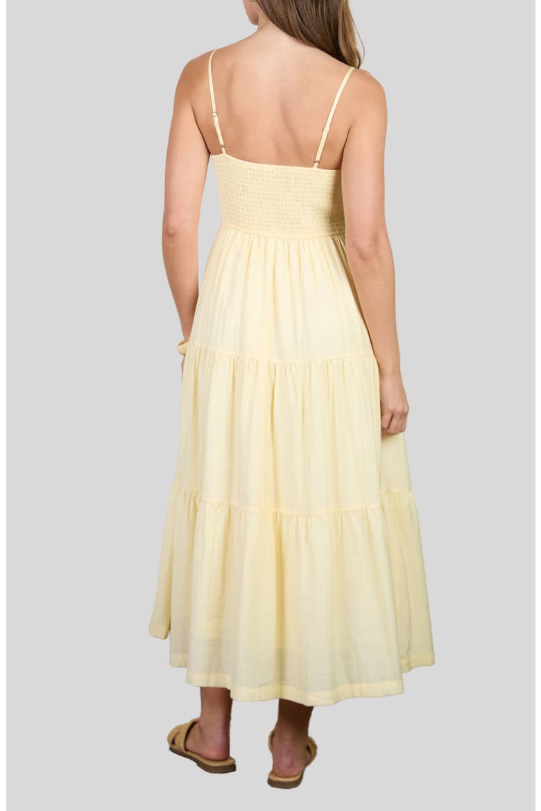 Tiered Maxi Sundress, Alternate, color, BUTTER YELLOW
