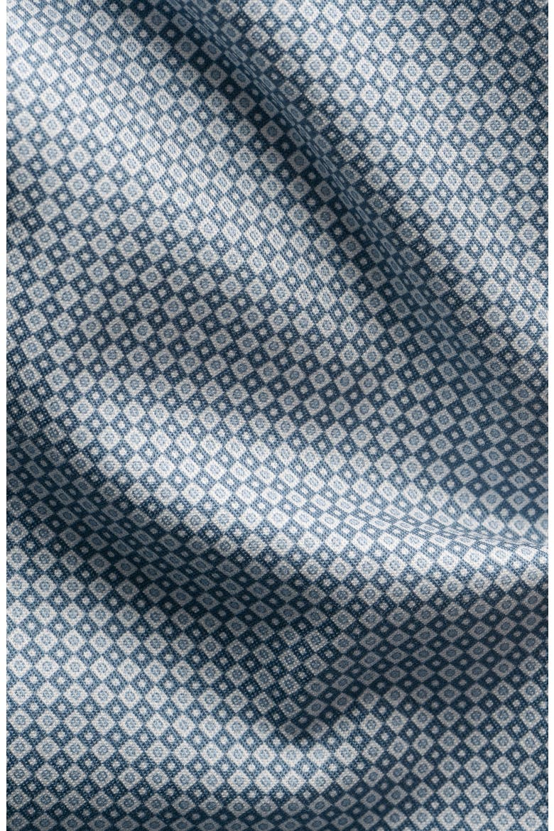 Slim Fit Diamond Geometric Print Dress Shirt, Alternate, color, NAVY
