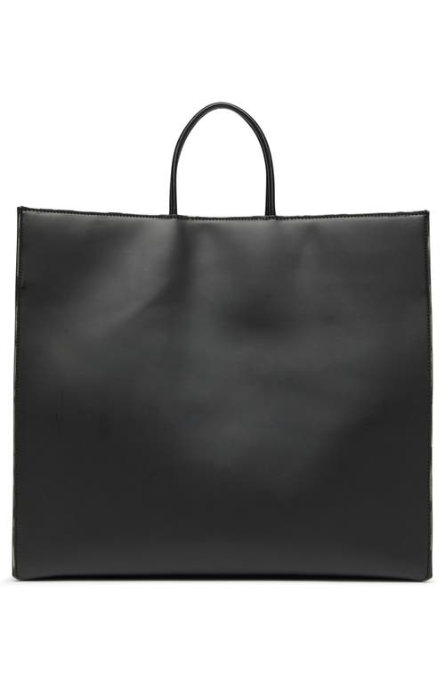 Diesel ® Dsl 3d Logo Faux Leather Tote In Black