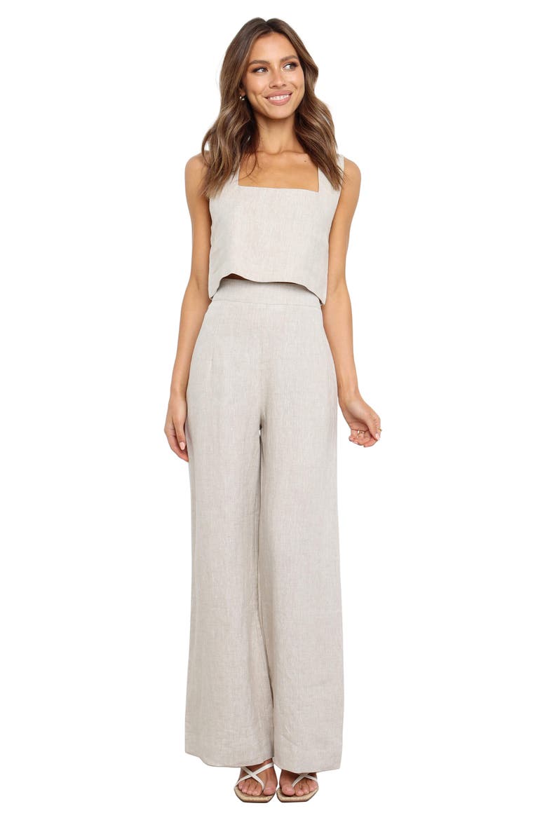 Devlin Linen Crop Tank, Alternate, color, BEIGE