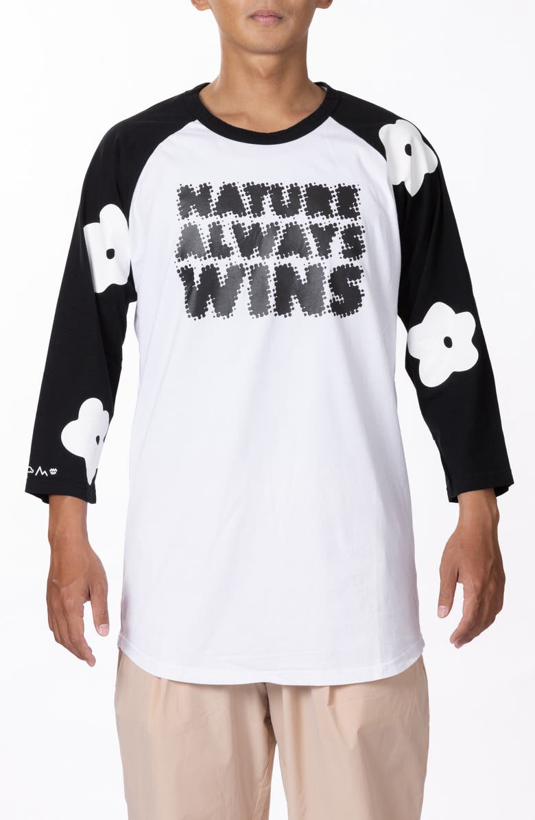 VAST Blur Floral Raglan Sleeve Graphic T-Shirt, Main, color,