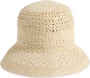 Vince Camuto Open Weave Straw Bucket Hat