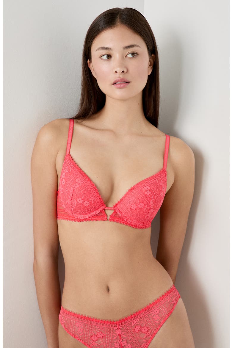 Aura N°2 Classique Underwire Bra, Alternate, color, CORAL
