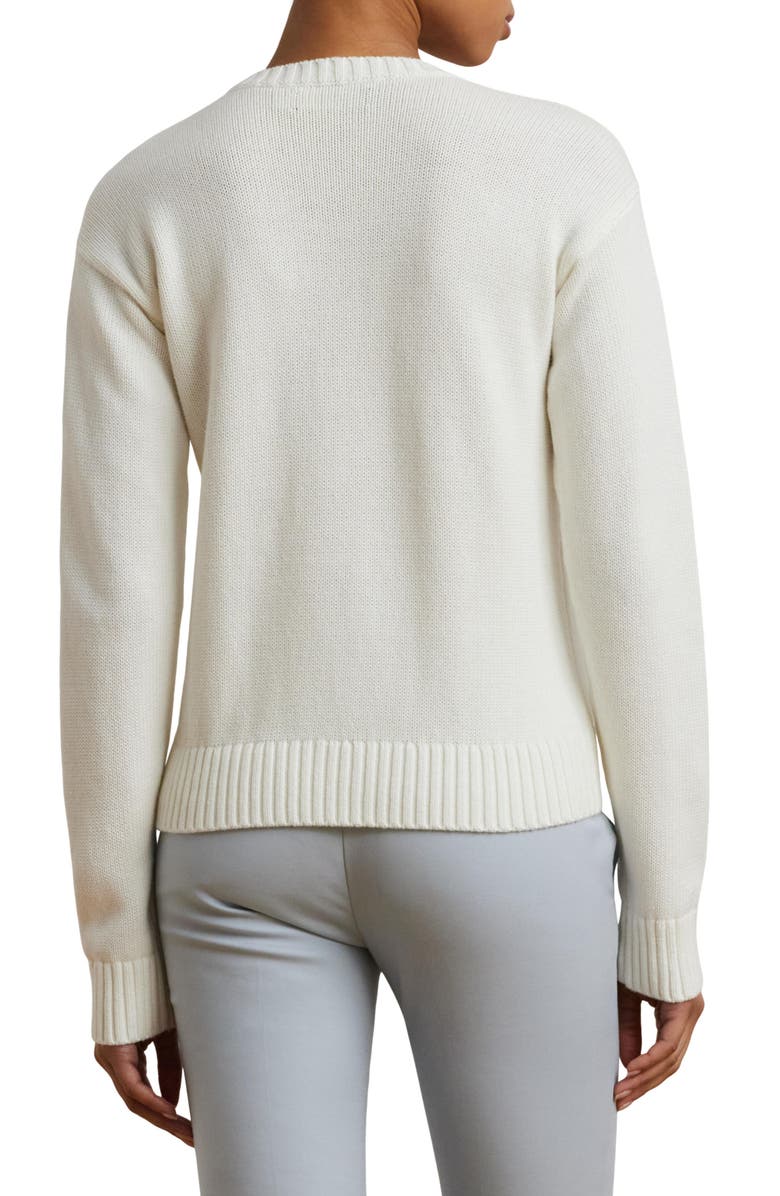 Lauren Ralph Lauren Floral Logo Combed Cotton Sweater, Alternate, color, 