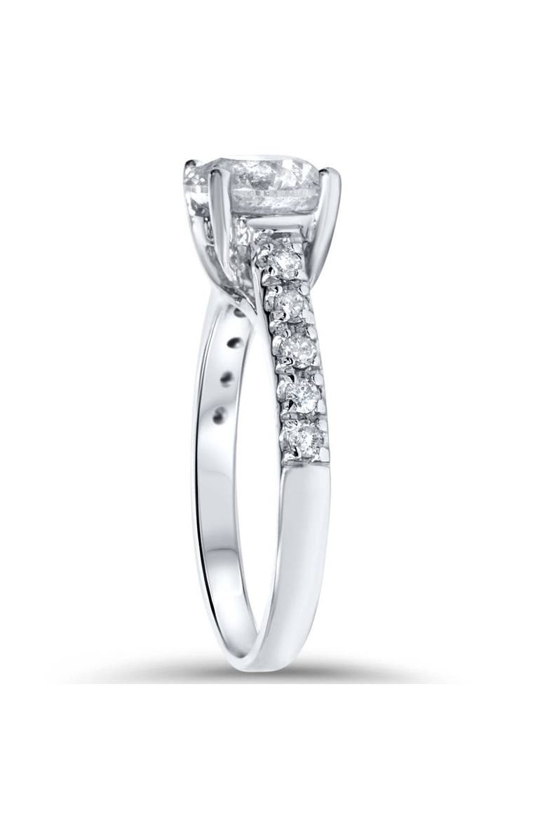 Certified 2 1/2Ct Diamond Cathedral Engagement Ring 14k Gold Lab Grown, Alternate, color, 14k White Gold