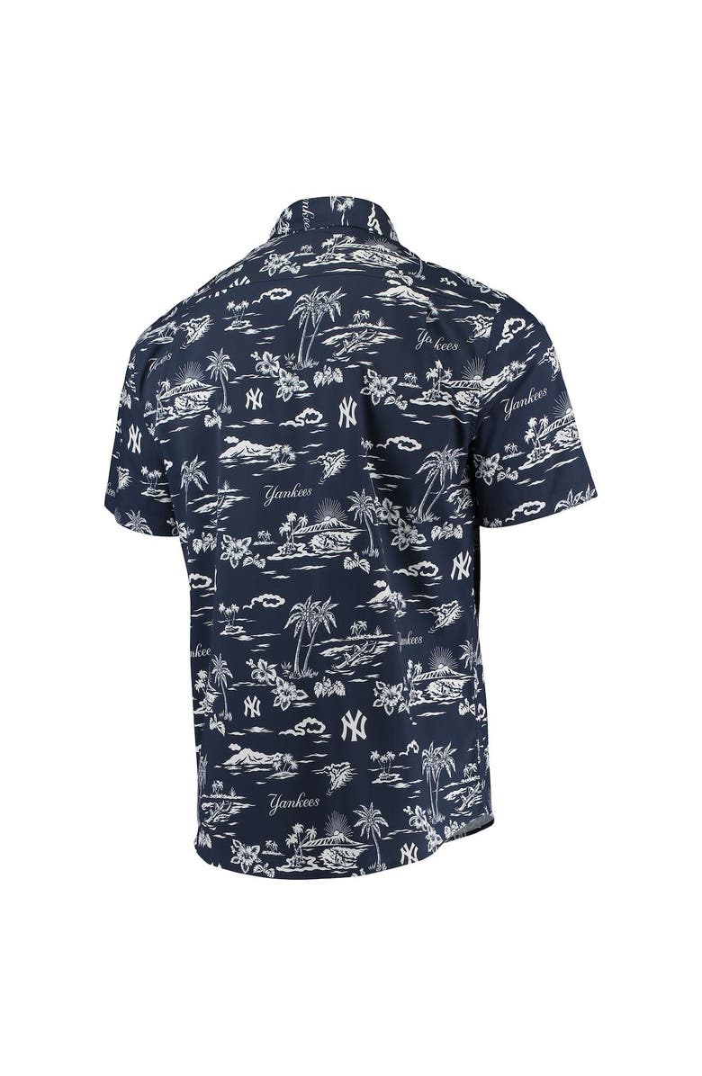 Reyn Spooner Men's Reyn Spooner Navy New York Yankees Kekai Performance Button-Up Shirt, Alternate, color, 