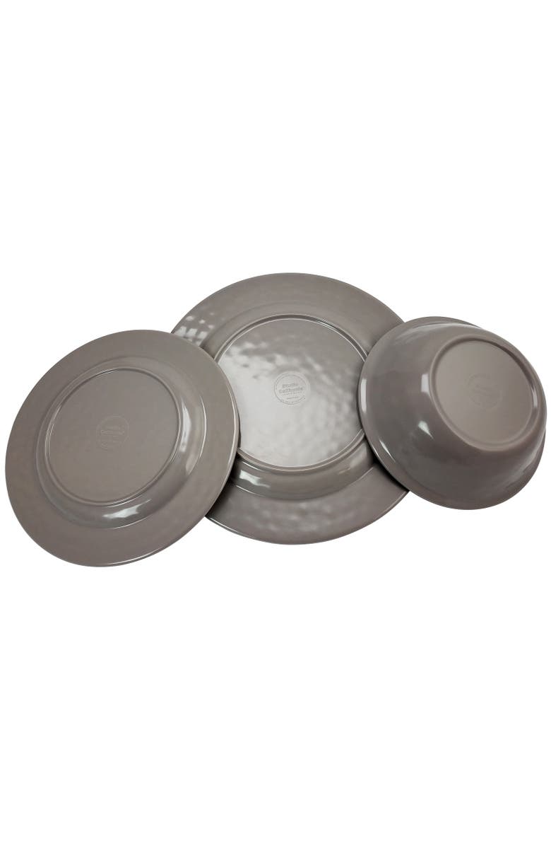 Studio California Mauna 12 piece Dinnerware Set in Gray Crackle Look Decal, Alternate, color, Grey