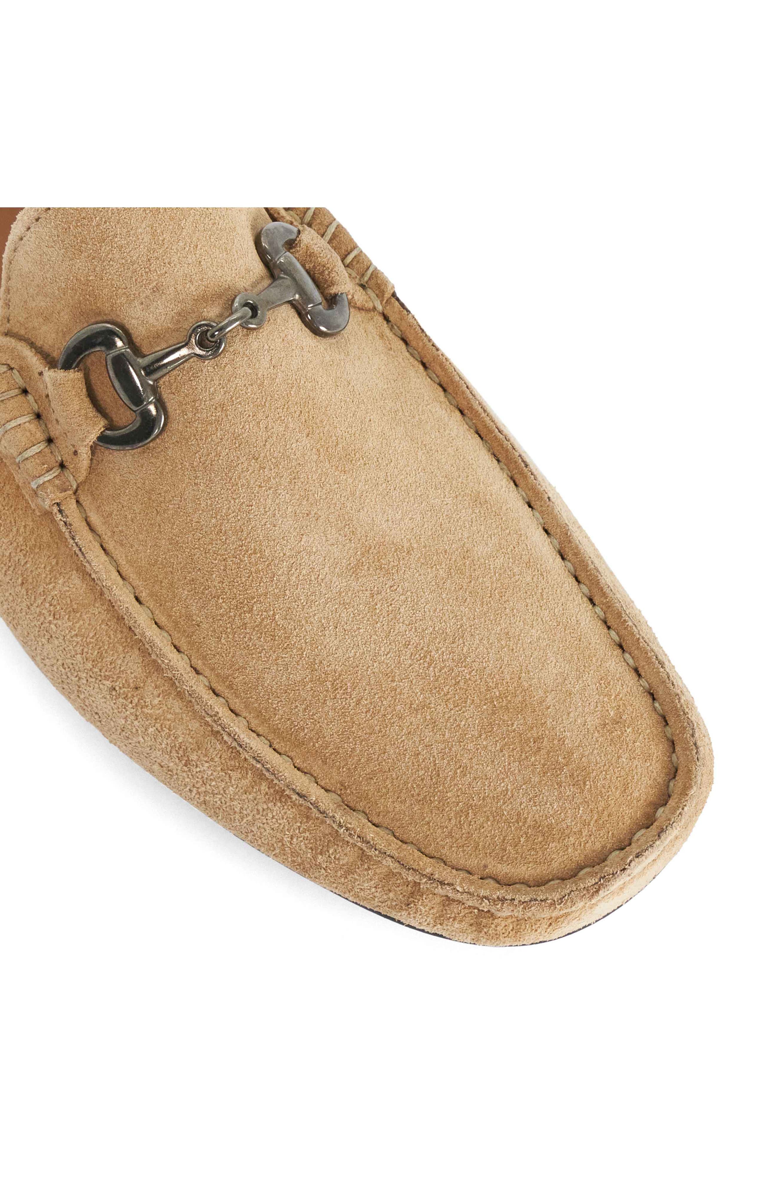 Dune London Brackon Leather Bit Loafer, Alternate, color, Taupe/ Suede