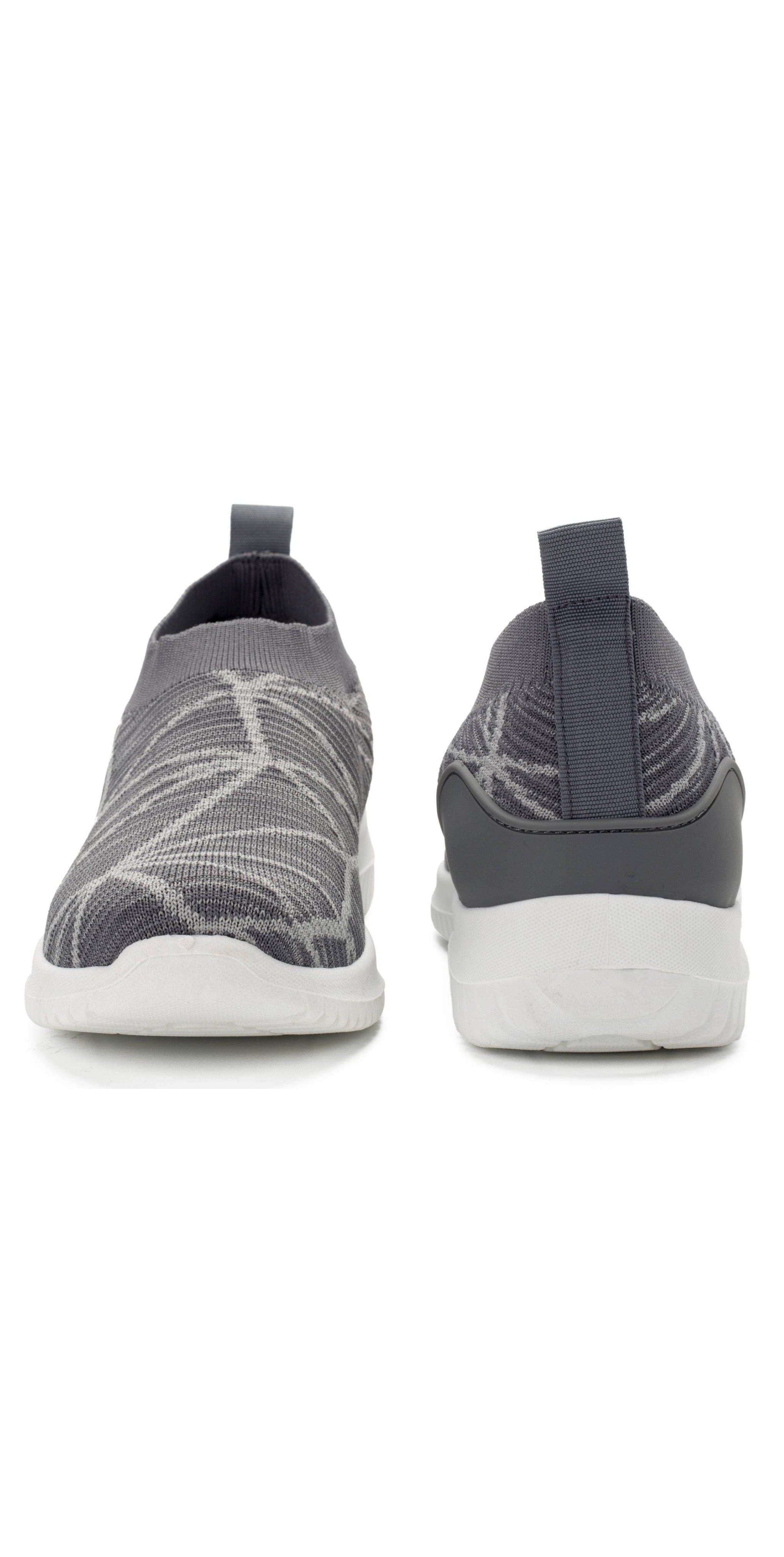 Lightweight Slip-On Knit Sneakers with Breathable Mesh Upper, Alternate, color, Gray